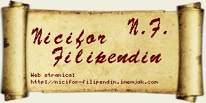 Nićifor Filipendin vizit kartica